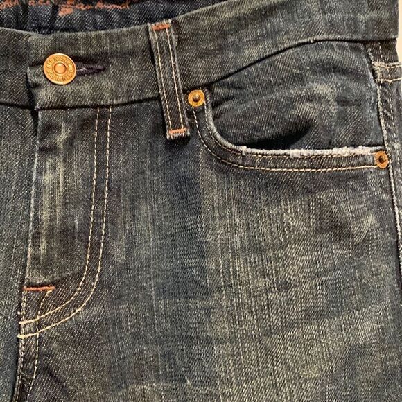 7 For All Mankind A Pocket Flare Distressed Jeans size 28‎ - Picture 5 of 9